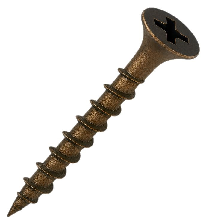 8R250DPB0Q 8(CRS) X 2 1/2 PH BUGLE D/W SCREW  ANT BRONZE